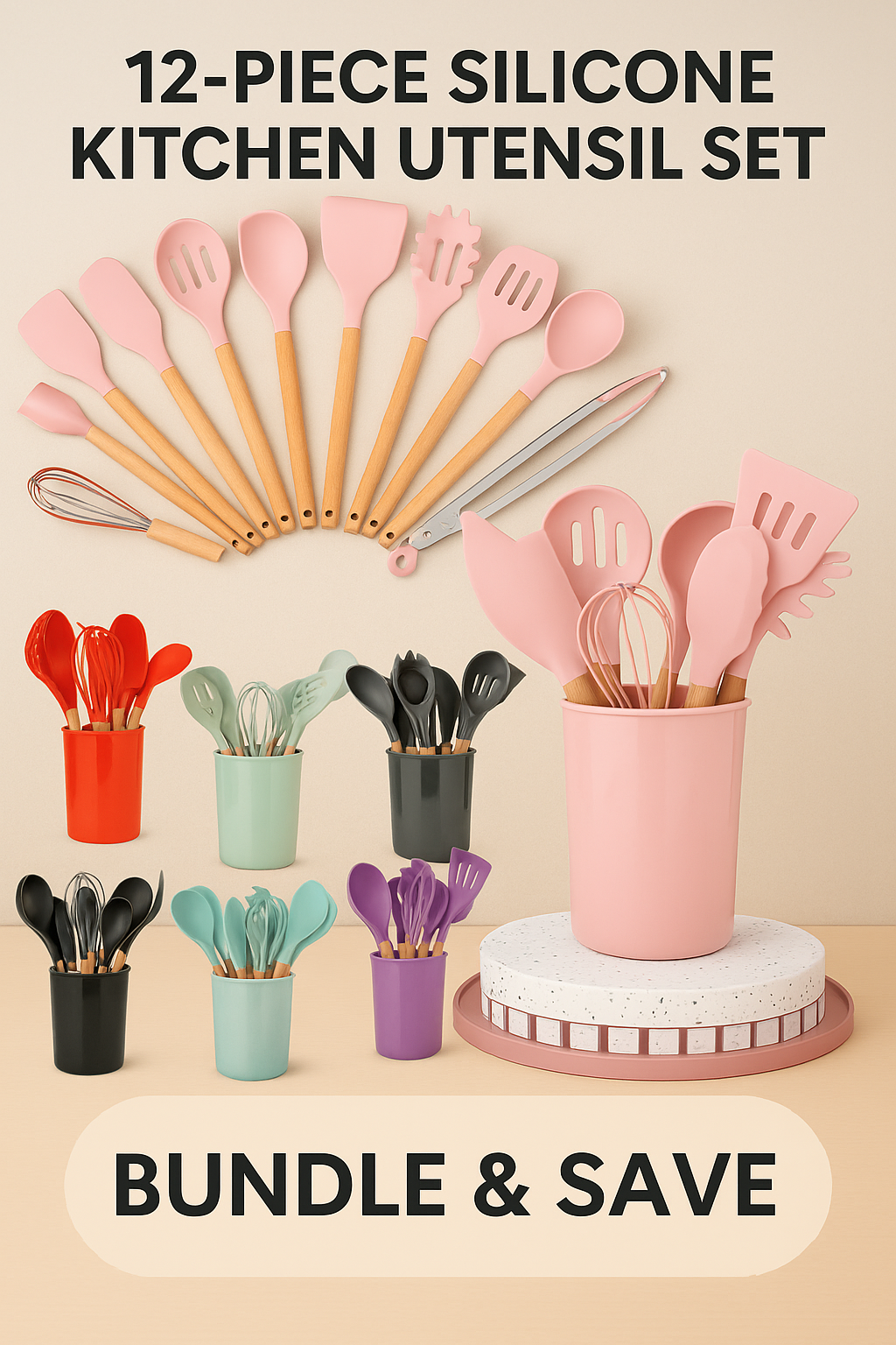 12-Piece Non-Stick Silicone Kitchen Set - My Store